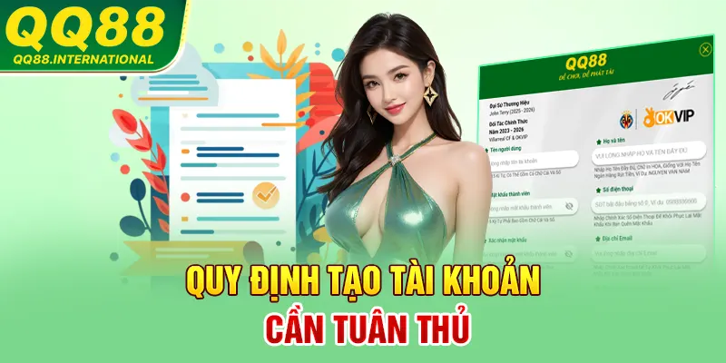 Quy định tạo tài khoản cần tuân thủ